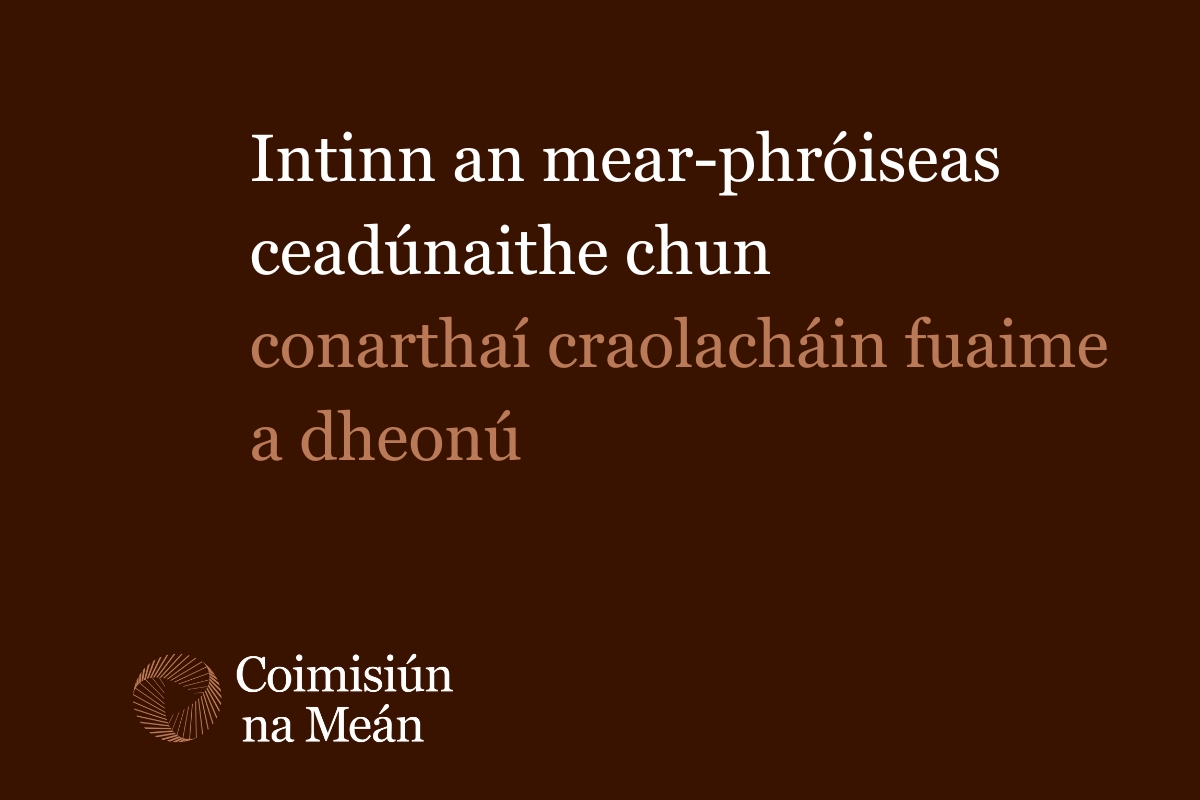 Intinn an mear-phróiseas ceadúnaithe chun conarthaí craolacháin fuaime a dheonú