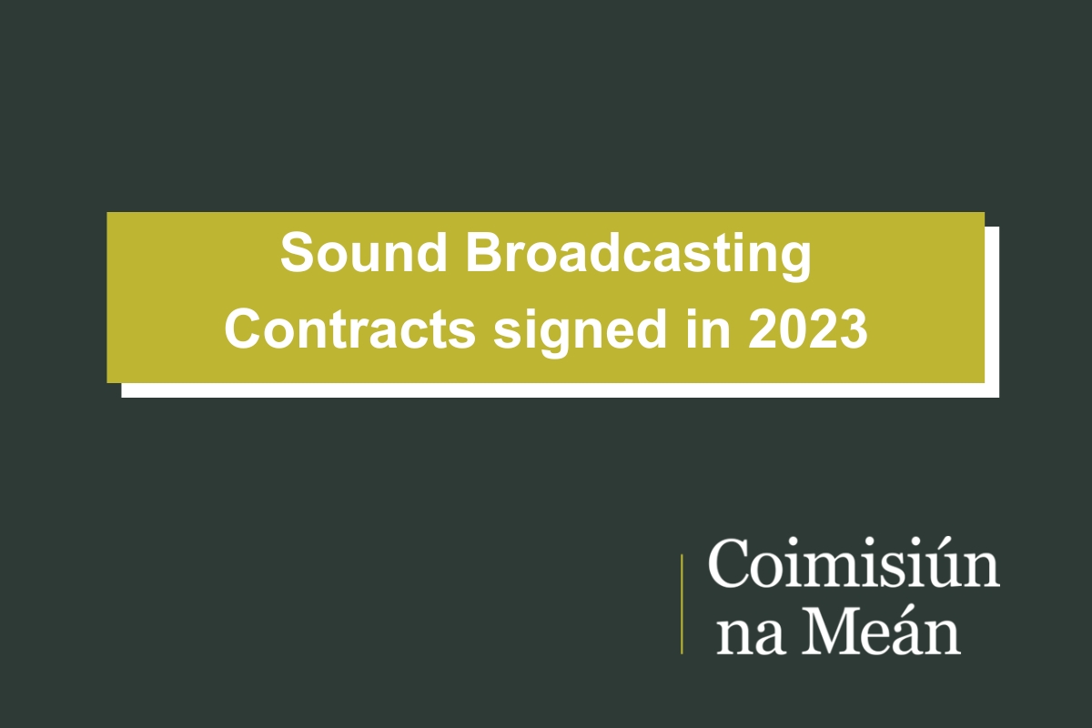 Coimisiún na Meán signs new sound broadcasting contracts 