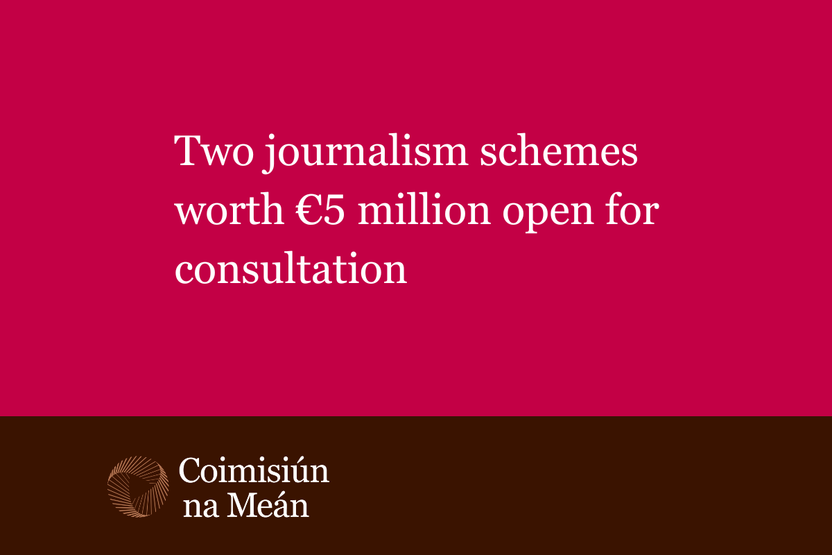 Two journalism schemes worth €5 million open for consultation