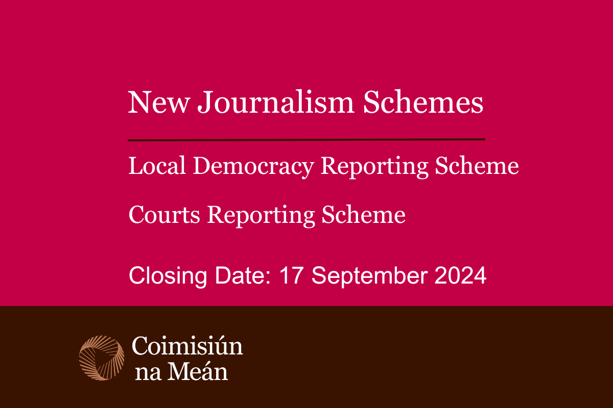Coimisiún na Meán launches applications for new Journalism Schemes
